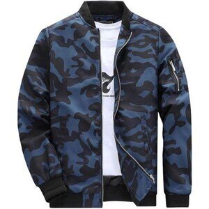 Men's Slim Fit Lightweight Softshell Flight Bomber Jacket Coat